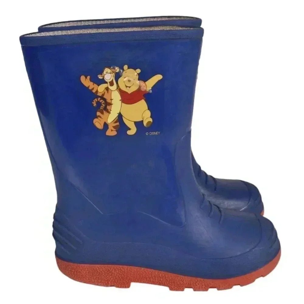 Disney Winnie the Pooh Rain Boots Blue Tigger Size 11